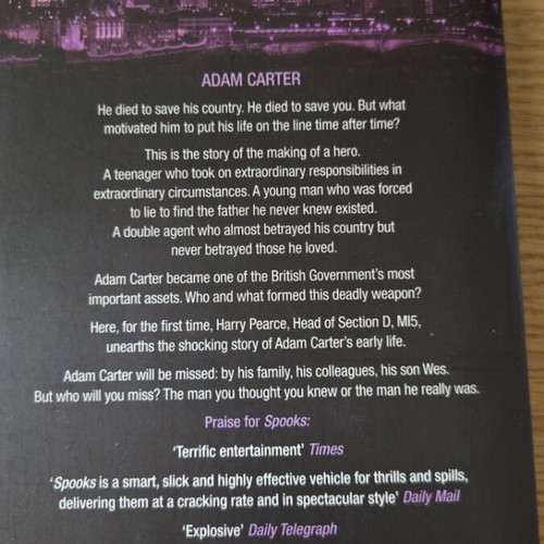 Spooks Adam Carter Revealed book used, English