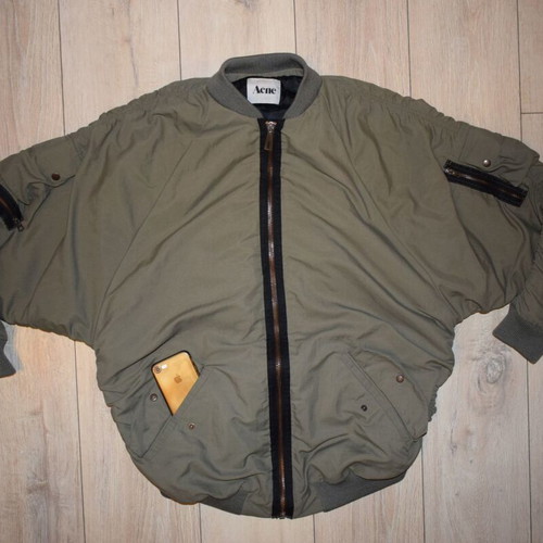 Acne Hydra Oversized Bomber Jacket like new, size 34, green