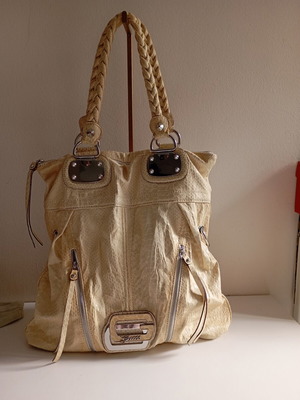 Guess Vintage shoulder bag, champagne color