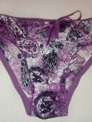 Sheer underwear purple and black new