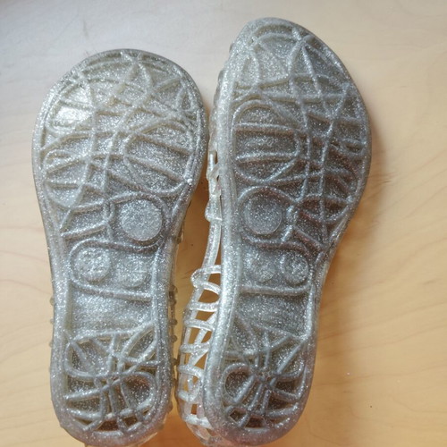 Silicone ballerina shoes for girl size 32 like new, gray