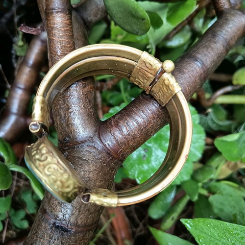 Moroccan boho bracelet used with copper details