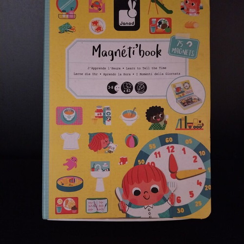 Janod Magneti Book "Μαθαίνω την Ώρα" used educational toy