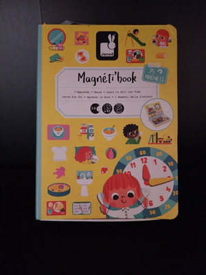 Janod Magneti Book "Μαθαίνω την Ώρα" used educational toy