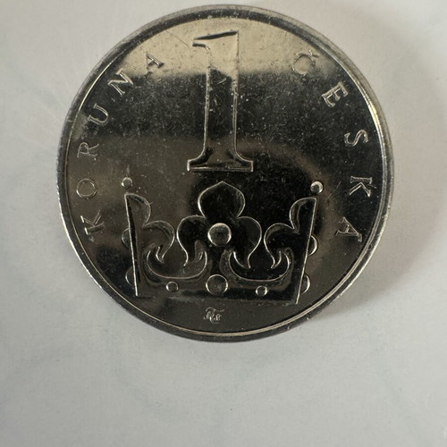 1 Koruna Česka coin 2021 like new, Saint Wenceslas crown