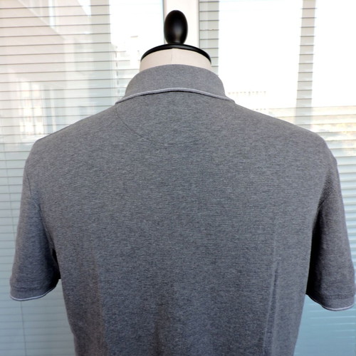 Lyle & Scott grey men's short sleeve polo shirt, size M