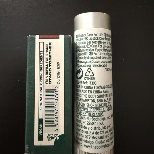 The Body Shop Pep Talk Refillable Lipstick Refill and Case new