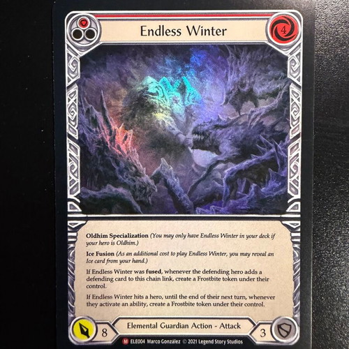 Endless Winter Rainbow Foil card new, Tales of Aria