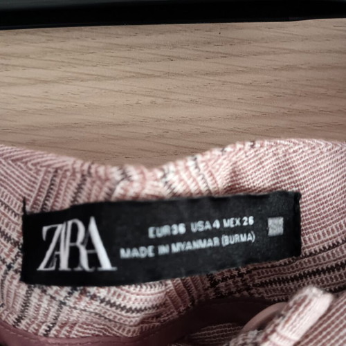 Zara women's pants like new, pink and gray, size S