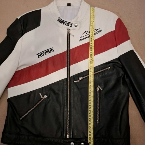 Ferrari leather jacket (Michael SCHUMACHER) vintage L like new, black and red