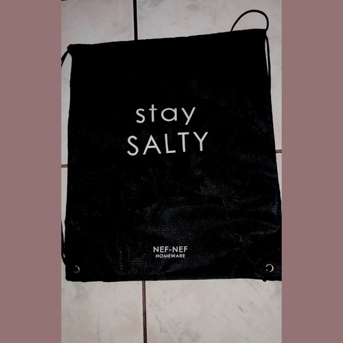 Nef-Nef Homeware Stay Salty Black Beach Backpack new
