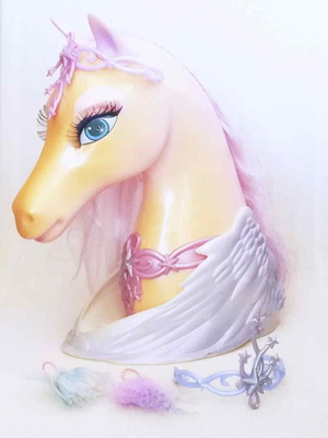 Barbie and The Magic of Pegasus Groom and Glam Styling Head used with accessories