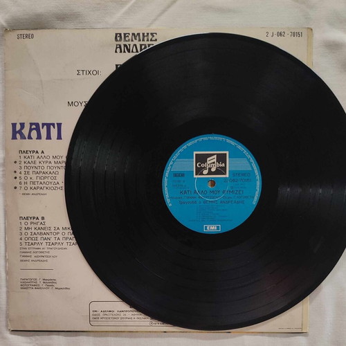 Themis Andreadis Kati Allo Mou Thymizei vinyl record used, entechno