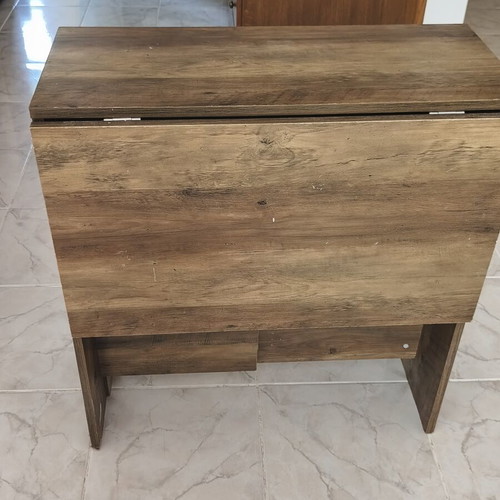 Folding table used, width 67 cm, length open 106 cm
