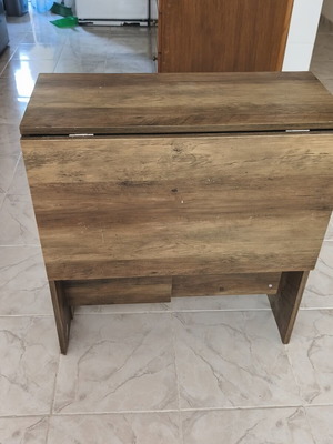 Folding table used, width 67 cm, length open 106 cm