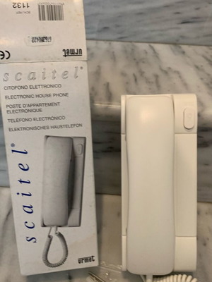 Θυροτηλέφωνο πλαστικό λευκό νέο, σύστημα απλών καλωδίων