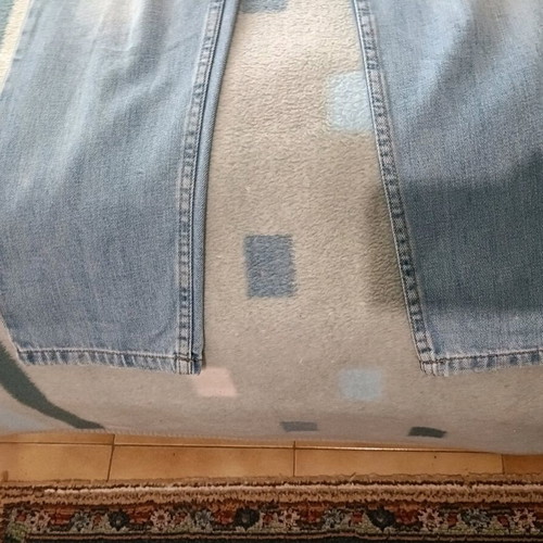 Women's jeans used with floral design, size 42, blue