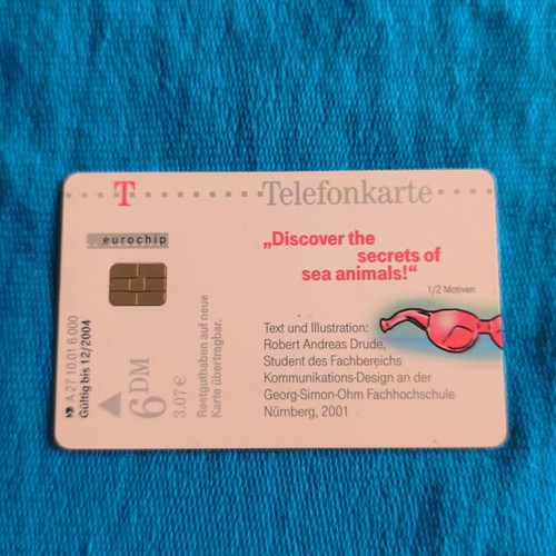 German phone card used