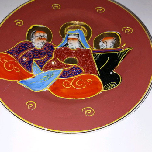 Moriage Japan vintage pasta plates used 8 large 20 cm