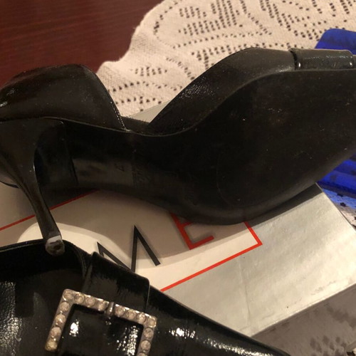 Time Foundulakis leather patent leather pumps like new