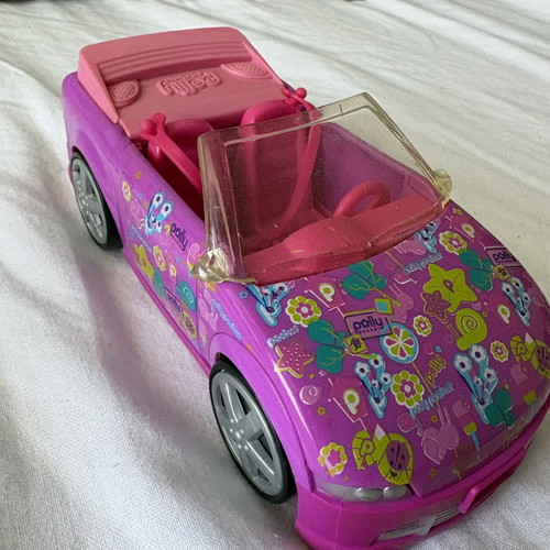 Polly Pocket 2008 pink convertible car toy