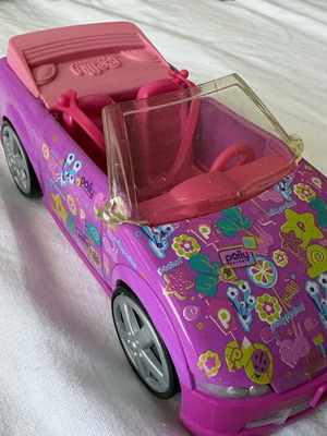 Polly Pocket 2008 pink convertible car toy