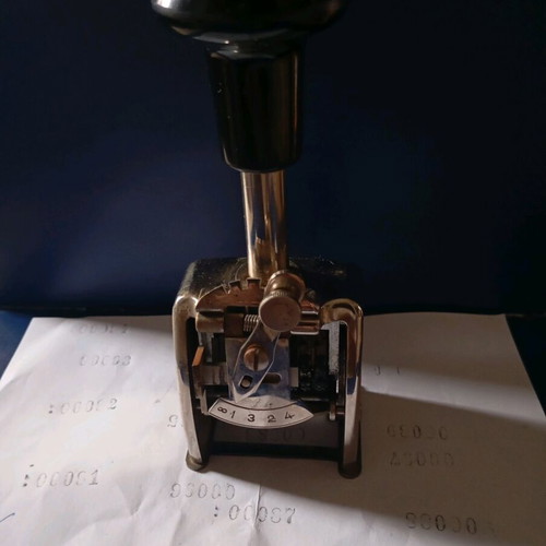 Metal numbering stamp used A22