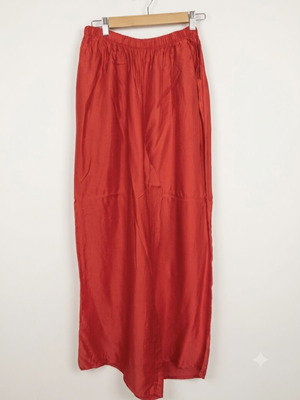 Satin pants Collectiva Noir like new, red, high waist
