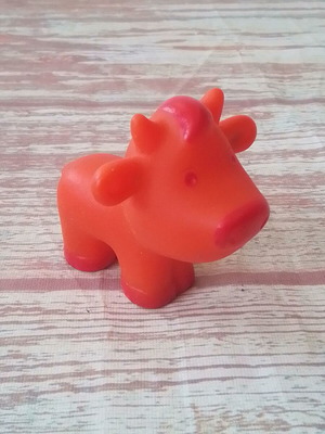 Djeco Farm Animals Cow Squeeze Toy like new
