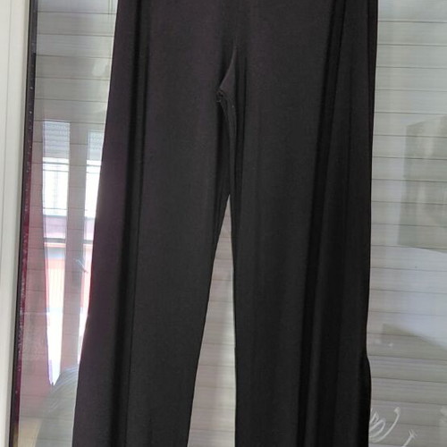 Summer women's black elastic pants with drawstrings
