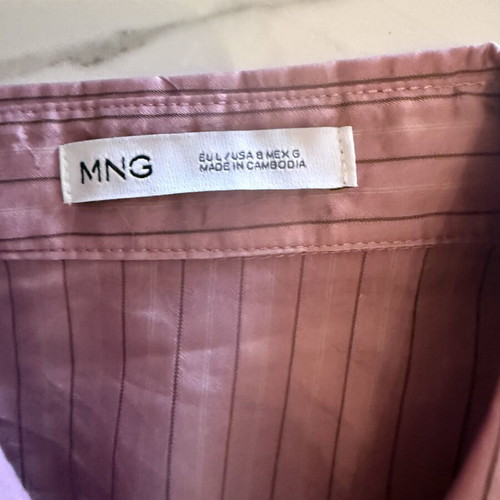 Mango shirt light fabric like new, pink, size L