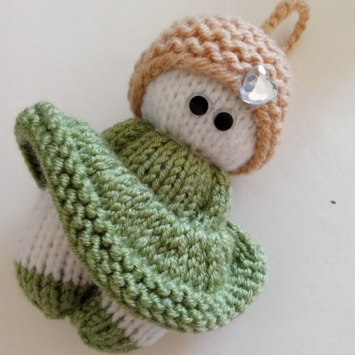 Knitted doll handmade unique