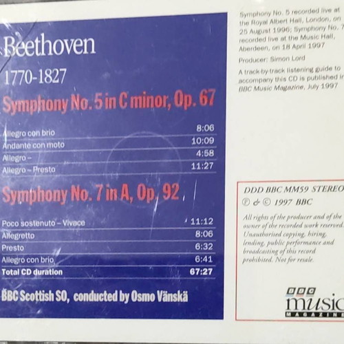 Beethoven Live at the Proms CD like new, classical music
