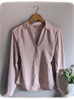 Πουκάμισο H&M ροζ μεταχειρισμένο, μέγεθος S