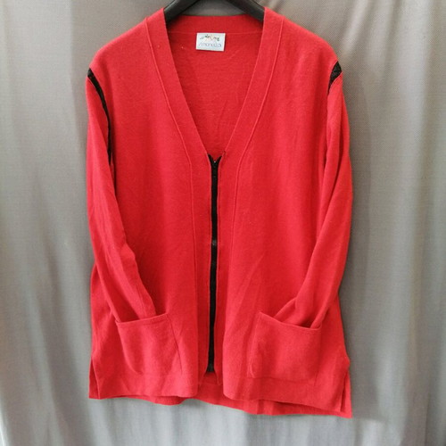 Simonetta wool cardigan used, red, size XL-XXL