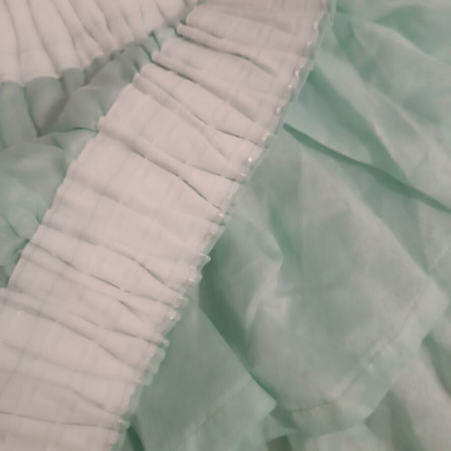 Curtain with Shirring in Turquoise Like New, 4m Width