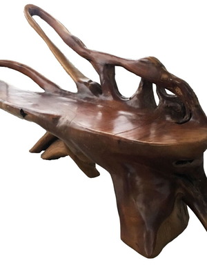 Root Trunk Bench large teak wood