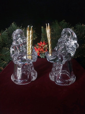 Nachtmann Germany Christmas candle holders like new, set of 2