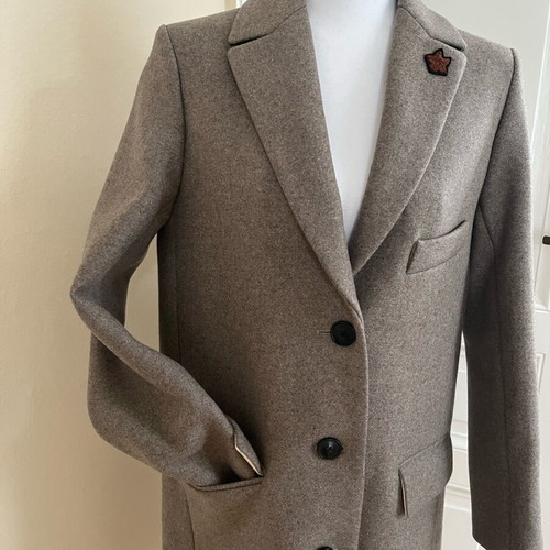 Zadig & Voltaire wool coat like new, gray, oversized small/medium