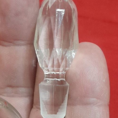 Vintage crystal perfume essence bottle used
