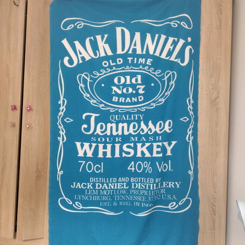 Jack Daniels Quick Dry microfiber towel new, blue and white