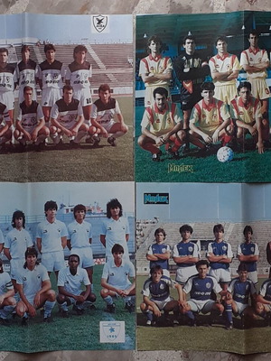 Collection of 7 retro posters of Greek Alpha Ethniki football teams 90s