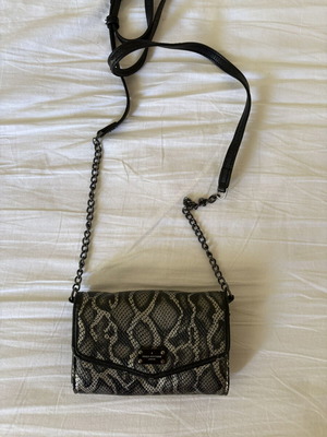 Paul’s Boutique mini shoulder bag like new, black and grey