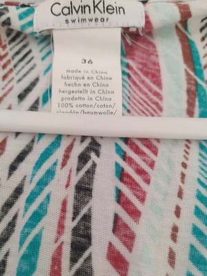 Calvin Klein kaftan beach pareo/dress like new, size S, colorful