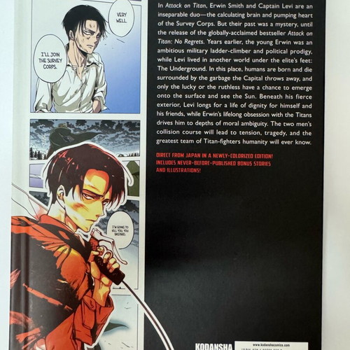 Attack on Titan No Regrets Complete Color Edition book like new
