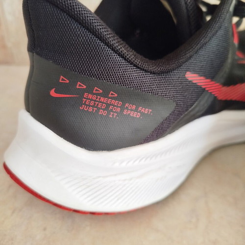 Nike running shoes size 45 used, black and red