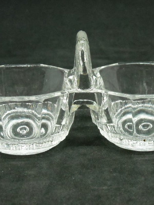 Vintage glass salt and pepper shaker used