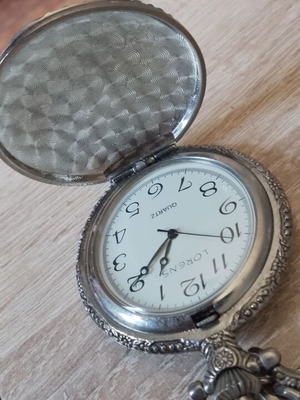 Pocket watch new with stainless steel chain