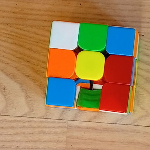 Rubik's Cube used, missing one piece