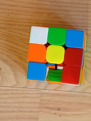 Rubik's Cube used, missing one piece